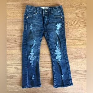 Custom Distressed Levi Straight Leg Jeans
